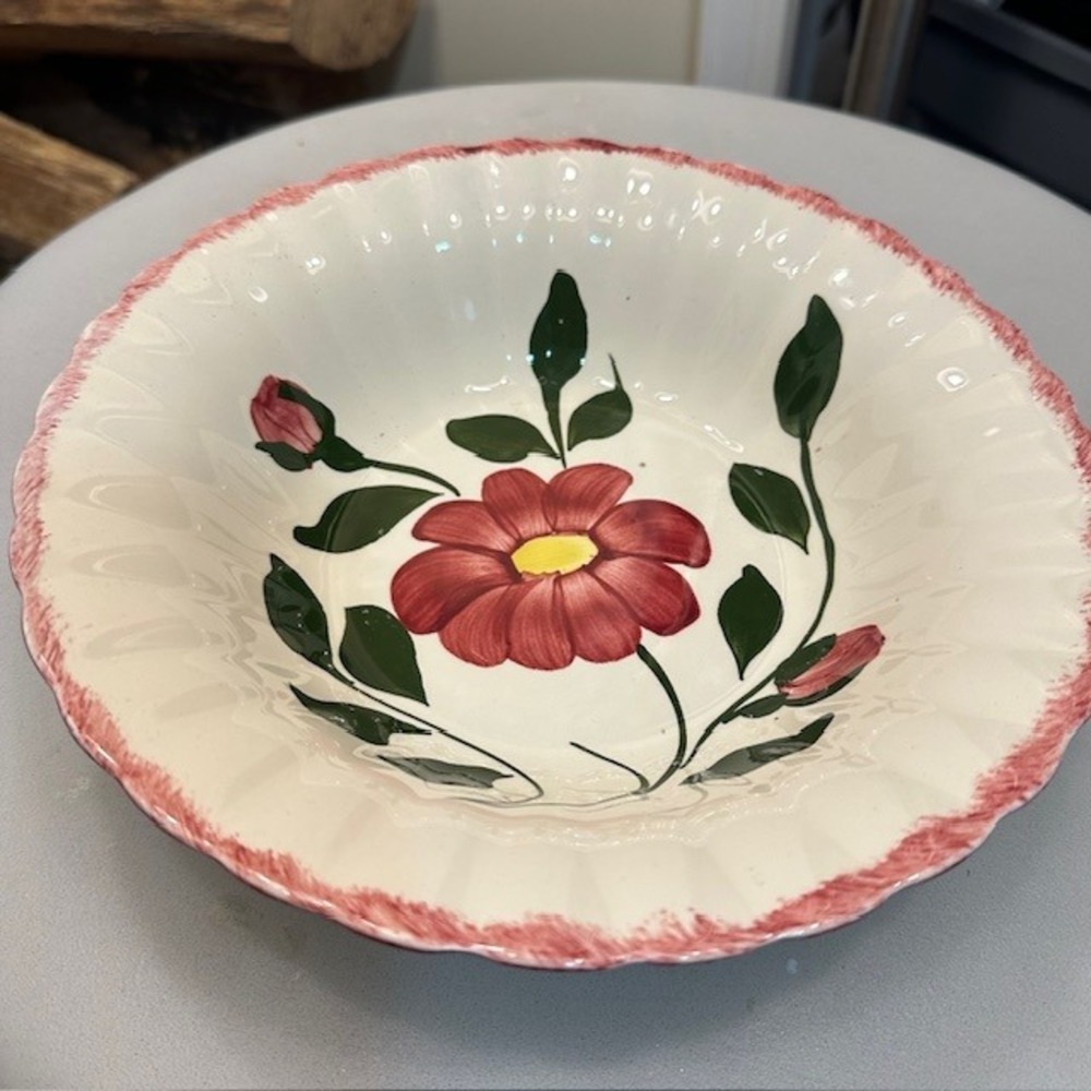 Southern Hand Painted Under Glaze Floral‎ Bowl Country Rustic Cottagecore5001